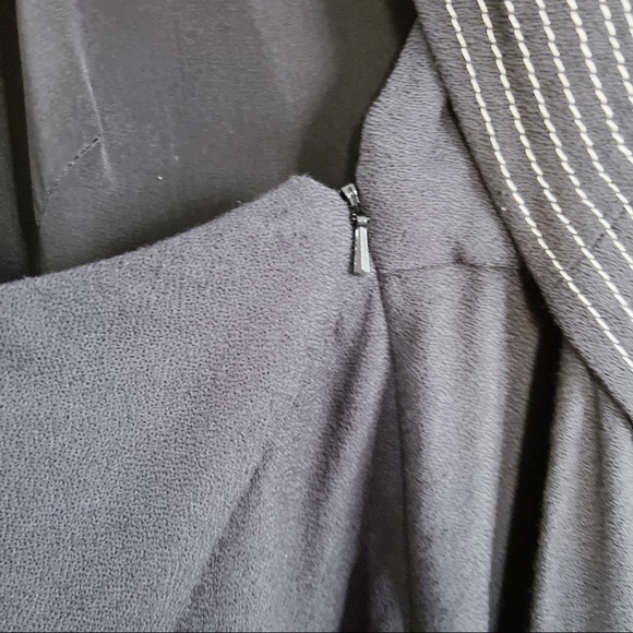 NWT Carolina Herrera Layered Ruffle Black Midi Dress - Picture 6 of 8